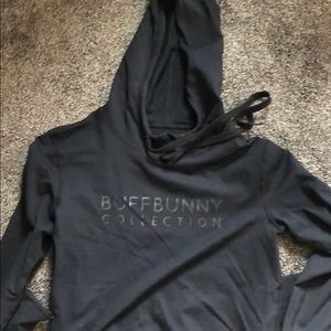 Buff Bunny nylon crop hoodie